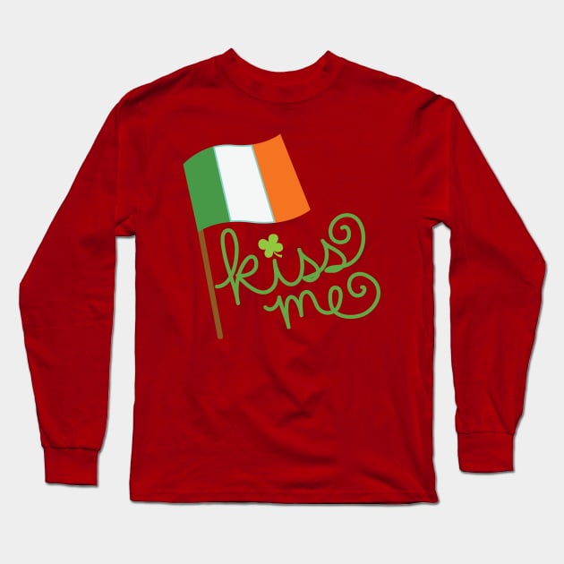 Kiss Me (Irish) Long Sleeve T-Shirt by kimmieshops